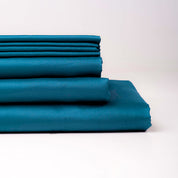 Постільна білизна з турецького однотонного сатину, king size, сапфіровий