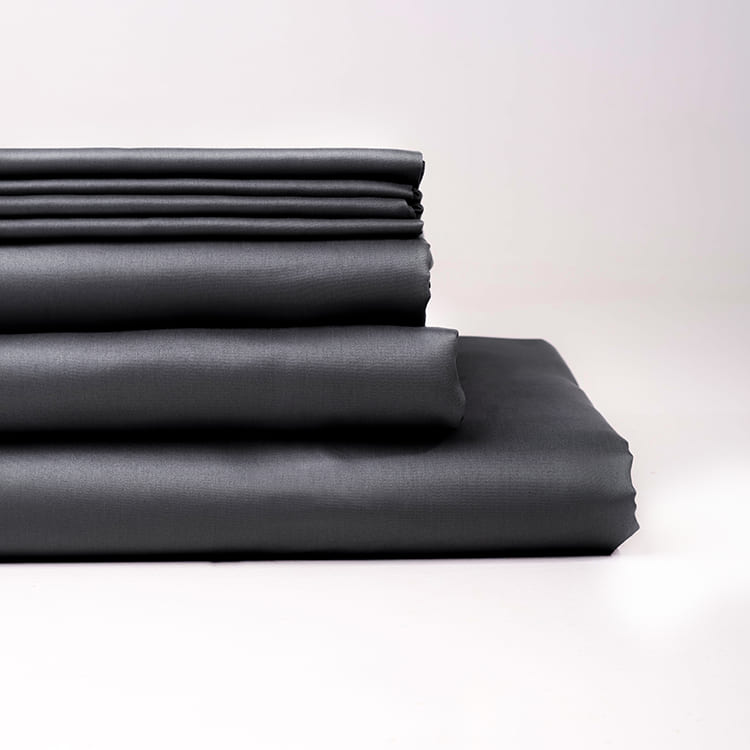 Постільна білизна з турецького однотонного сатину, king size, графітовий