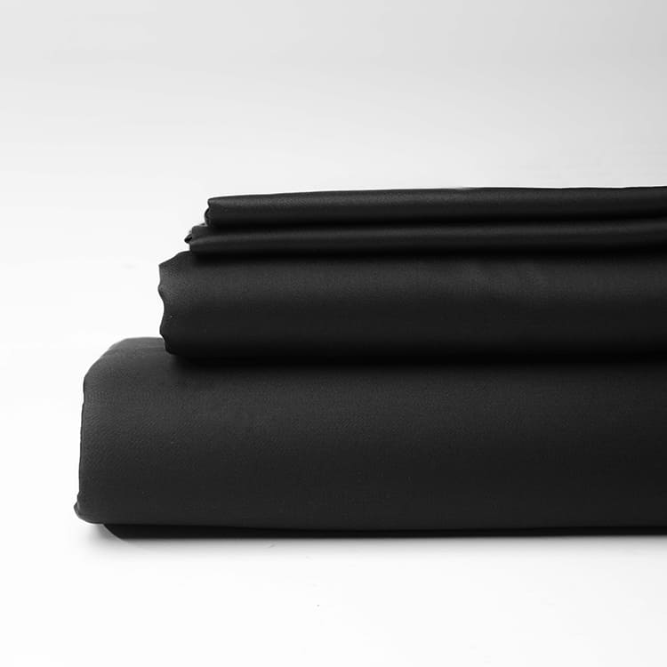 Постільна білизна з турецького однотонного сатину, king size, чорний