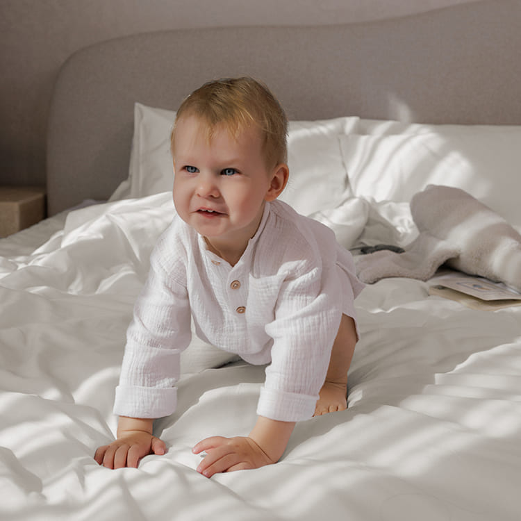 Постільна білизна з турецького однотонного сатину, king size, молочний