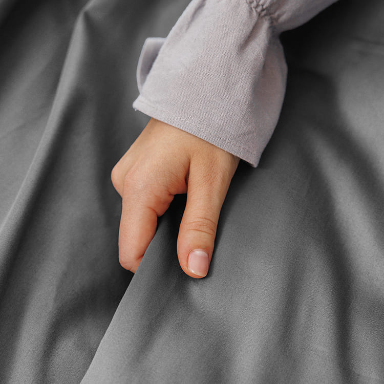 Постільна білизна з турецького однотонного сатину, king size, графітовий