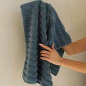 Набір рушників для обличчя 50/90 (3 шт.) та банних 70/140 (3 шт.), синіх відтінків