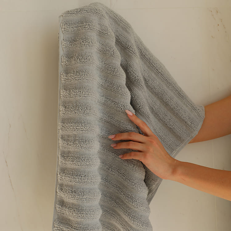 Набір рушників для обличчя 50/90 (3 шт.) та банних 70/140 (3 шт.), світло-сірих відтінків